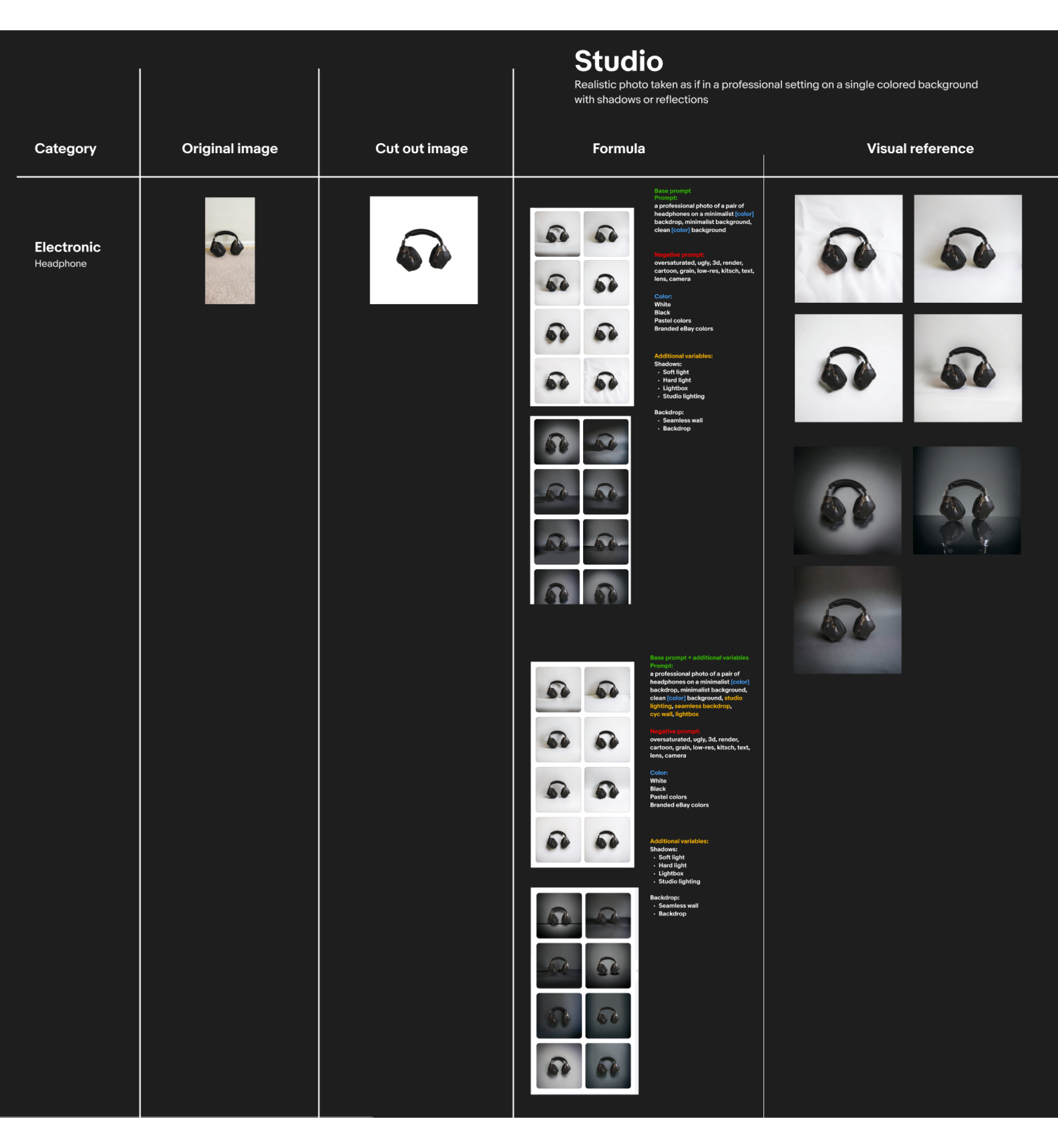 Visual matrix - Electronics on Studio